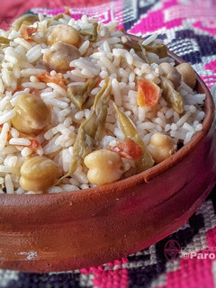 A picture of Chole Fried Rice.