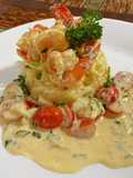 สปาเกตตีครีมซอสวาซาบิกุ้ง (Spaghetti Cream Wasabi Sauce with Shrimp)