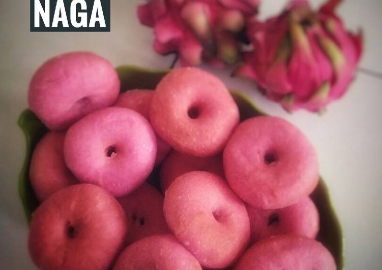 Resep Donat buah naga yang Enak Banget