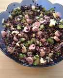 Insalata di riso nero e rosso integrali