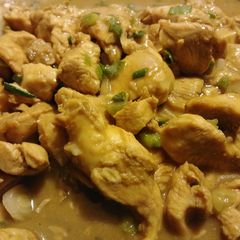A picture of Burbon Chicken.