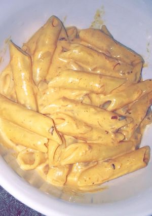 صورة لوصفة مكرونه بالقشطه والتونه🍝
