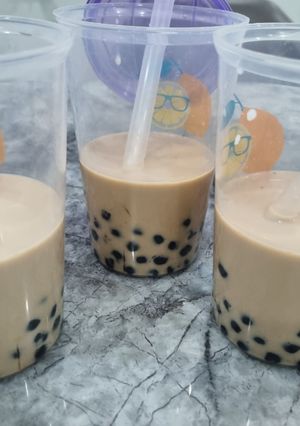 Hình của món Sữa tươi/trà sữa trân châu đường đen.