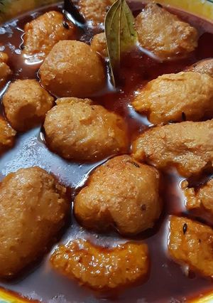 A picture of Kashmiri Dum Aloo.