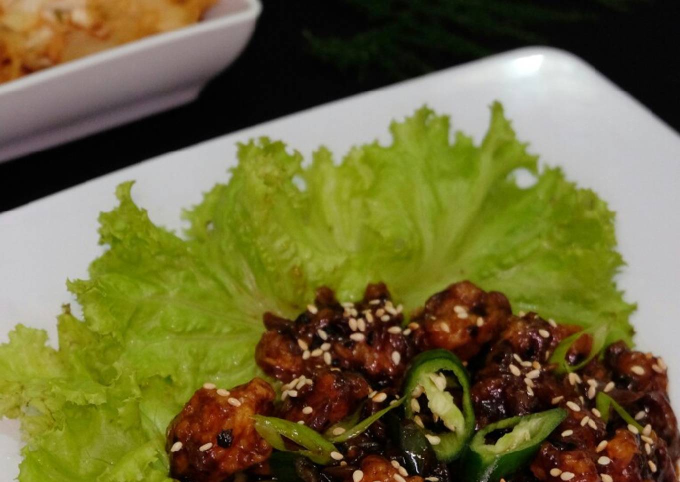 Cumi dengan sos lada hitam