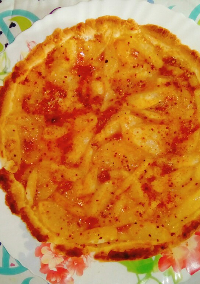 Una foto de Tarta súper fácil de peras, exprés!! Deliciosa!!