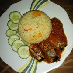 A picture of Cous cous da miyar kifi.