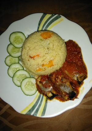 A picture of Cous cous da miyar kifi.