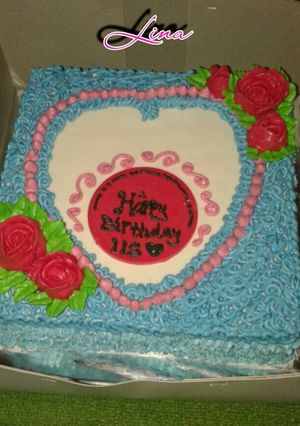 Foto resep Birthdaycake Mawar merah :)