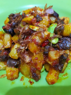 Foto resep Balado Kentang, Hati dan Pete