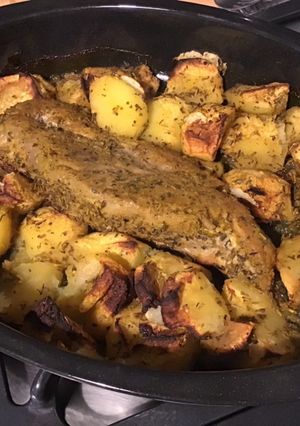 Une photo de Filet mignon aux pommes caramélisées du jardin (marinade miel,herbes et épices)