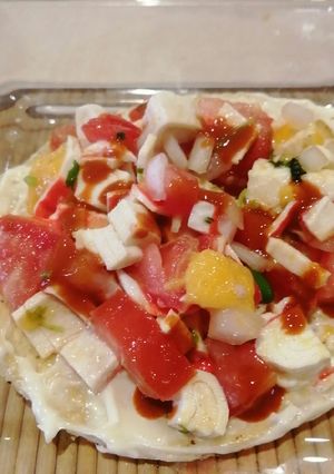 Una foto de Ceviche de surimi con mango