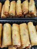 Fresh Rice Paper Rolls with Fried Spring Roll Filling