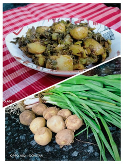 हरा प्याज़ आलू की सब्जी (hara pyaz aloo ki sabzi recipe in Hindi) रेसिपी मुख्य फोटो