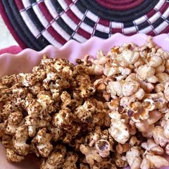 A picture of Chocolate and Blueberry Popcorn 🍿🍿🍿.