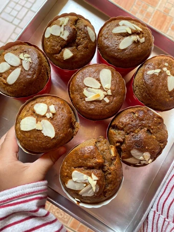 Langkah Mudah untuk Membikin Resep  Banana Almond Muffin yang Lezat Sekali, Bisa Manjain Lidah