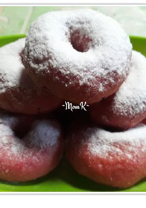 Foto resep Donat Buah Naga eggless
