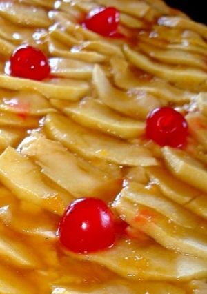 Una foto de Tarta de manzana con crema pastelera
