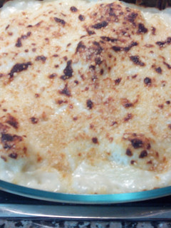 Una foto de Coliflor con bechamel gratinada