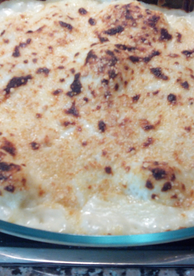 Una foto de Coliflor con bechamel gratinada