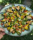 Pipirrana de mejillones