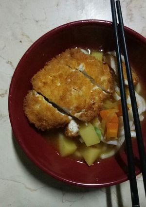 Foto resep Udon Curry chicken katsu