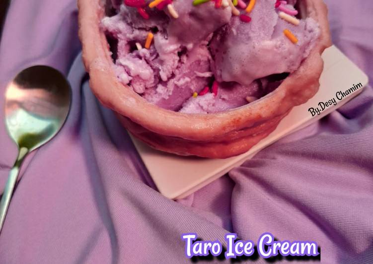 Resep Taro Ice Cream Churros Bowl yang Bikin Ngiler