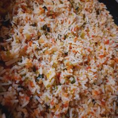 Veg fried rice A picture of Veg fried rice.