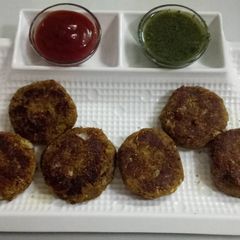 A picture of Shami veg kabab.