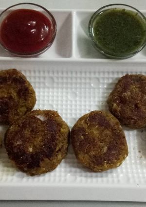 A picture of Shami veg kabab.