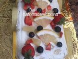 Tarta fría de piña y limón