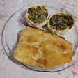 Mini tartas de atún y milanesa de filet de pejerrey