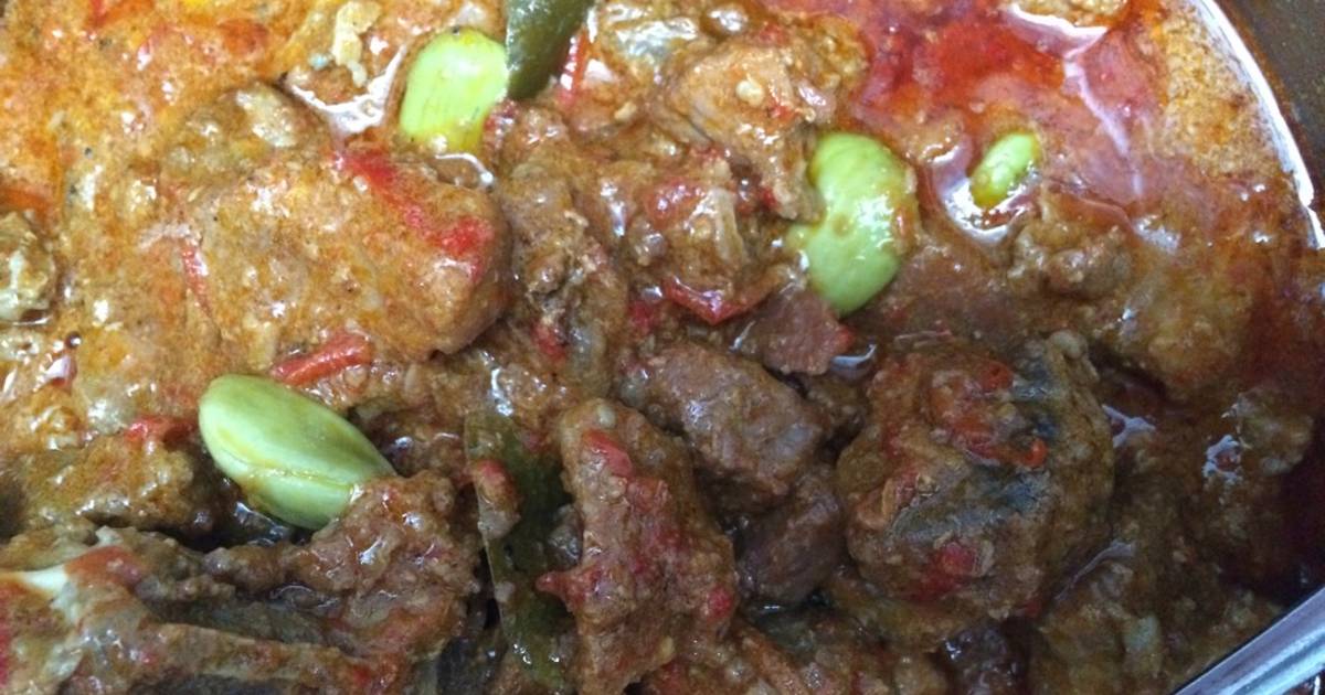 23 resep  rendang  pete enak  dan  sederhana Cookpad