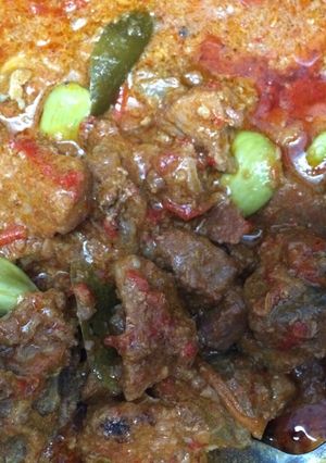 Foto resep Rendang daging pete