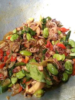 Foto resep Cumi asin pete pedas