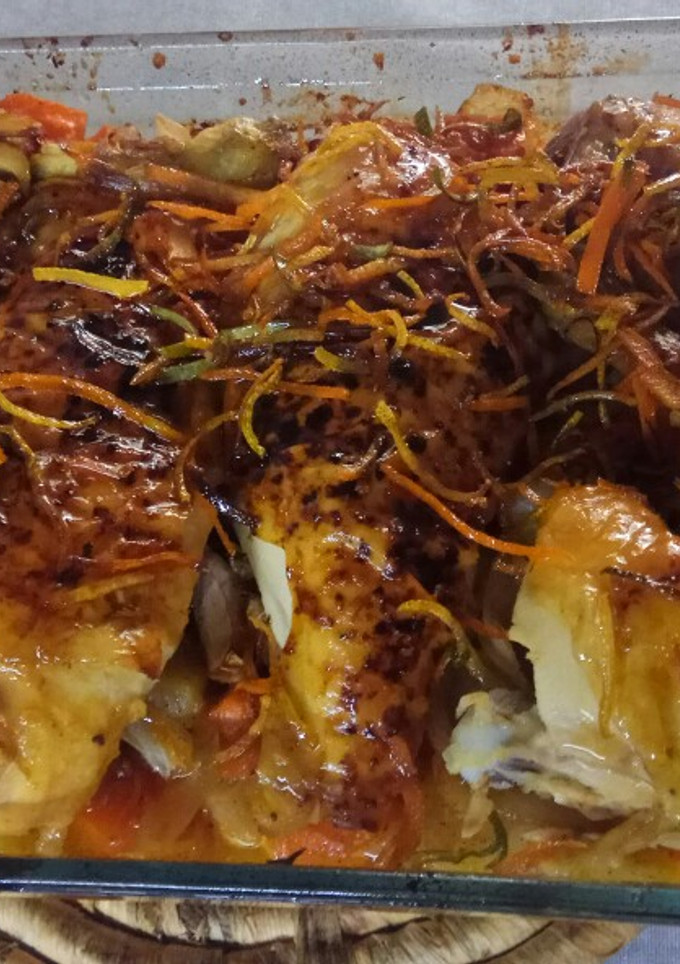 Una foto de Pollo asado a los cítricos