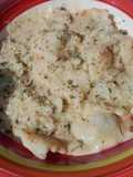 Ravioles en Salsa blanca con Crema