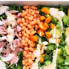 A picture of Chicken & Avocado salad.