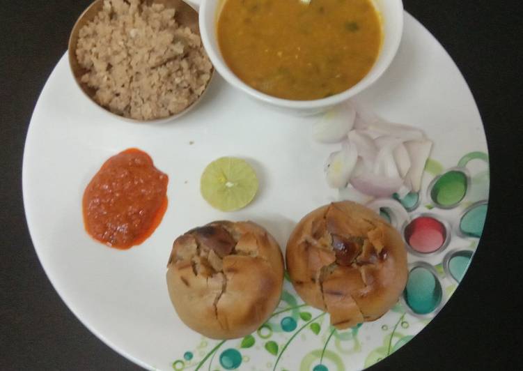 Easiest Way to Make Super Quick Homemade Dal baati and churma