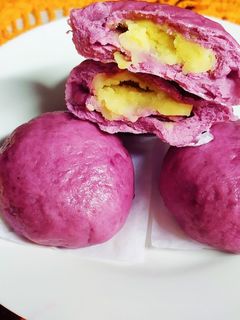 Foto resep Bakpao ubi ungu
