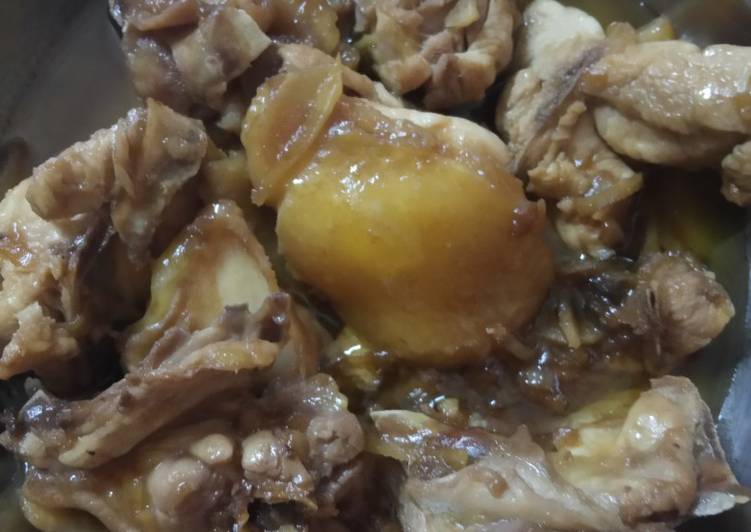 Proses memasak Ayam kampung masak jahe yang simpel