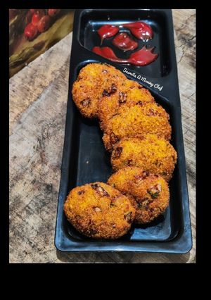 A picture of Poha cutlets from leftover batata poha.