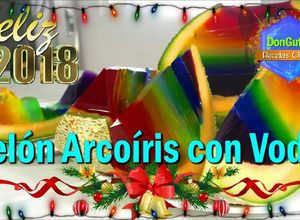 Una foto de Melón Arcoíris con Vodka