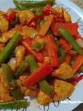 Tumis Ayam Buntel (buncis wortel)