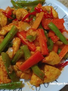 Foto resep Tumis Ayam Buntel (buncis wortel)