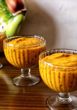 A picture of Mango chia pudding.