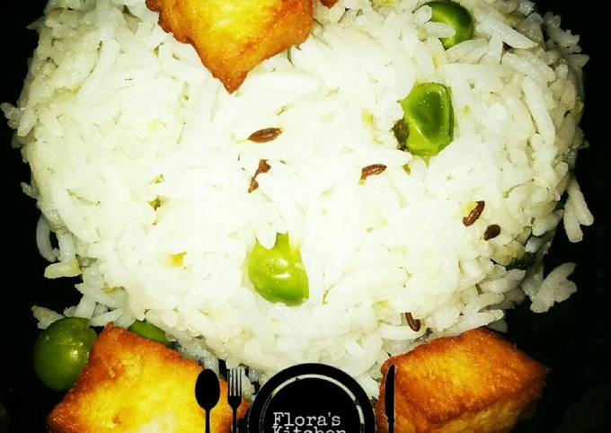 Recipe of Mario Batali Mutter paneer jeera rice