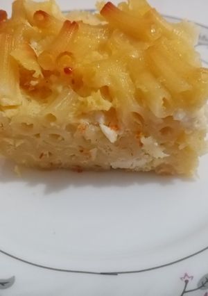 O poză a rețetei Macaroane cu brânză (de dulce) la cuptor.