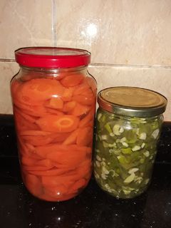 صورة لوصفة حفظ الجزر و الفول 🥕
