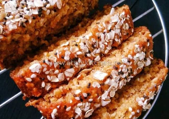 Banana Oats Loaf Cake